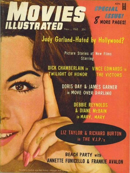 MOVIES ILLUSTRATED magazine side cover November 1963